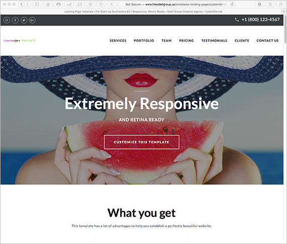 Start-up Business No. 2 Responsive Landing Page Template