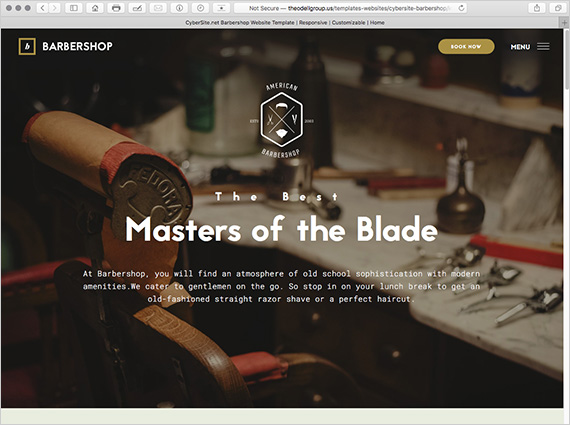 Barbershop Responsive Website template