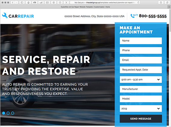 Car Repair Responsive Website template
