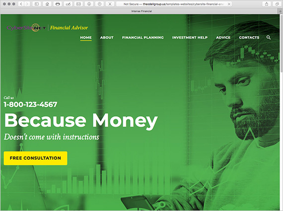 Financial Advisor Responsive Website template