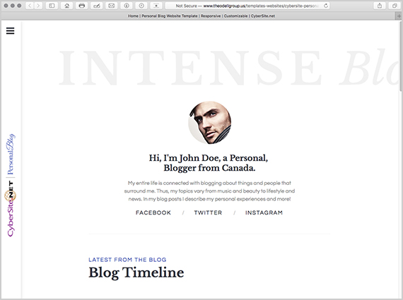 Personal Blog Responsive Website template