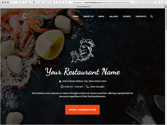 Restaurant Responsive Website template