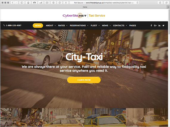Taxi Service Responsive Website template